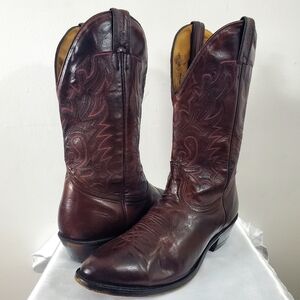 Boulet Western Cowboy Brown Boots Size 10.5US